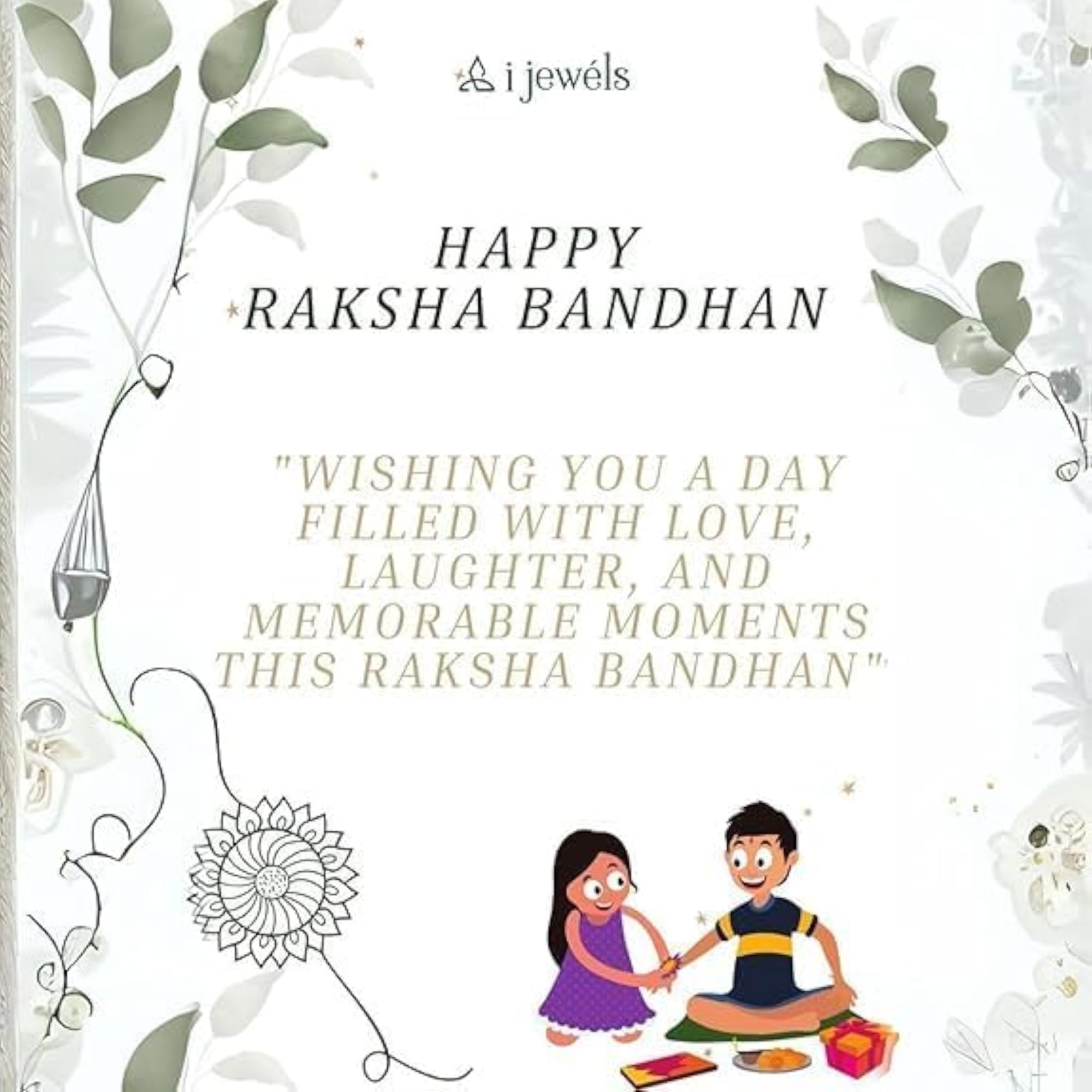Peacock Rakhi Combo with Rakshabandhan Card, Pack of 2